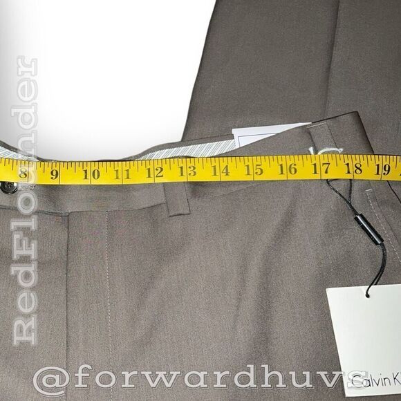 38” x 32” Light Brown Flat Front Calvin Klein Pants NWT - Picture 7 of 9